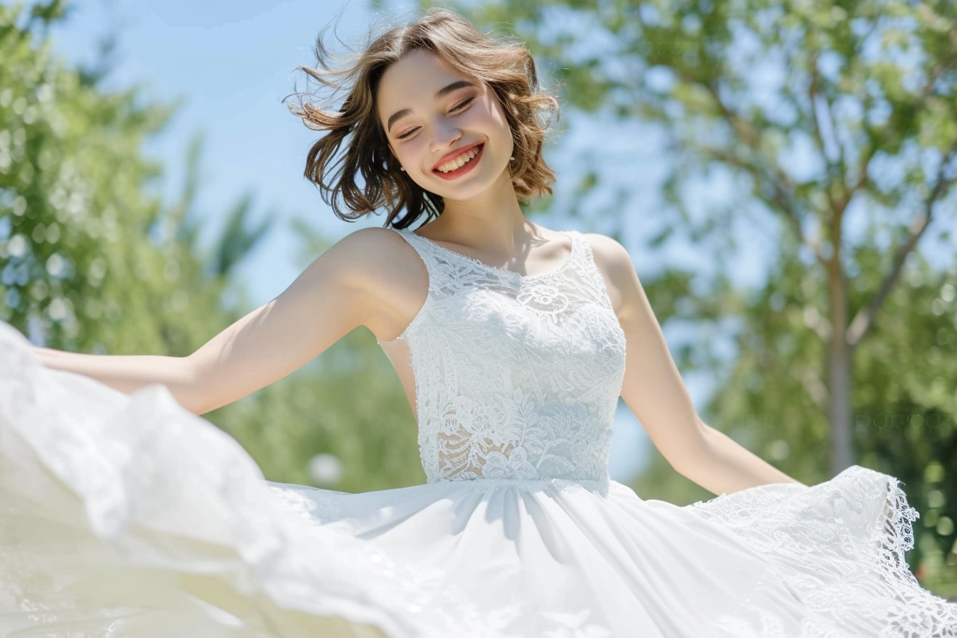 Embrassez l’élégance estivale avec la robe de mariée courte